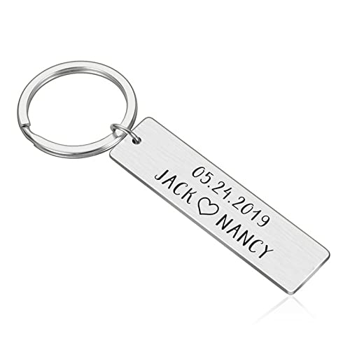 Govind Crafted Engraved Couples Keychain Customized Name And Date