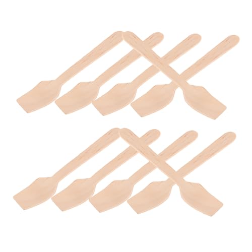 Cabilock 300piezas Mini Cuchara De Madera Cucharitas De Madera Para Yogur Postres y Degustaciones Cuchara Pequeña Para Sal y Fiestas Desechables y Prácticas Para Servir Eventos