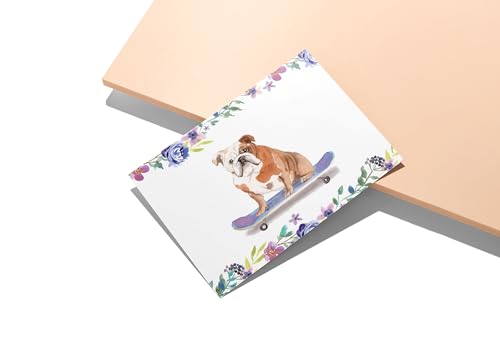 Image of Twigs Paper English Bulldog Thank You Cards, 12 Dog Stationery Note Cards