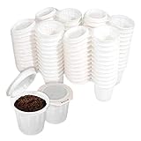 iFillCup Pods – 42 pack Fillable and Limited Reusable Pods for use in Keurig brewers. Zero sediment Gold Medal coffee quality. Universally compatible in single and multi-needle brewers. | White