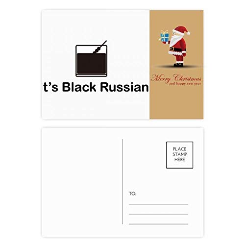 Carte postale cocktail russe Père Noël pour partager la magie et la convivialité