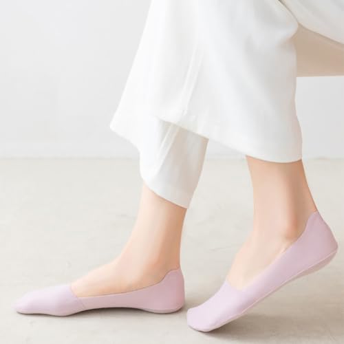 Image of No Show Socks Womens for Loafers Flats Non Slip Nylon 6 Pairs