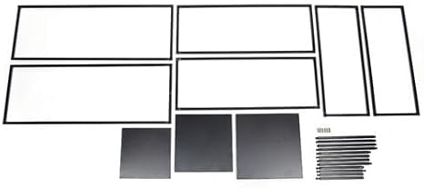 3PCS Wedding Flower Stand Metal Column Frame Centerpiece Vase Stand Rectangle Display Stand Black Centerpieces Wedding Flower Holder Removable Square Flower Rack for Party Decor(Black, 3PCS)