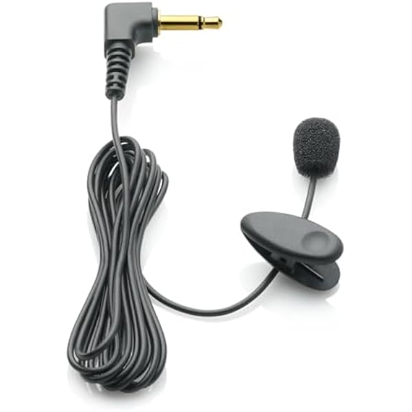 Philips LFH9173 przypinany mikrofon z zapadką 3,5 mm, osłona przed wiatrem, klips do krawata, długość kabla 1,2 m, mono czarny