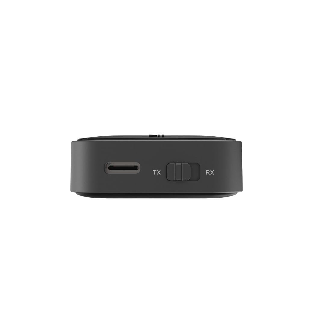 WE Ricevitore/trasmettitore Bluetooth Bluetooth V5.0, schermo di visualizzazione, connessione con 2 dispositivi BT contemporaneamente, nero