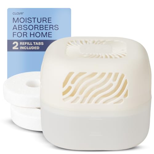 Clayr Airsip 500ml Refillable Dehumidifier with 1x 300g Refill Tab - White