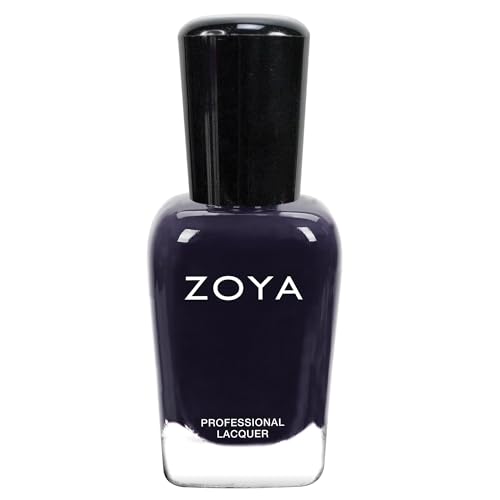 ZOYA Hadley Nail Polish, Luxurious Smokey Midnight Blue Cream Polish, Cool-Tone Sophisticates Fall Collection Color, Big10Free Vegan, 0.5 fl oz