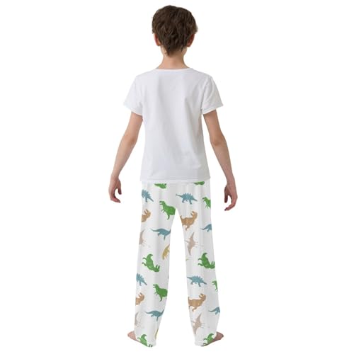 ZZKKO Cute Dinosaurs Doodles Boys Pants for Kids Jogger Pants with Pockets S-XL3