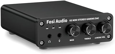 Amazon.com: Fosi Audio K5 Gaming DAC Headphone Amplifier Mini Hi-Fi ...
