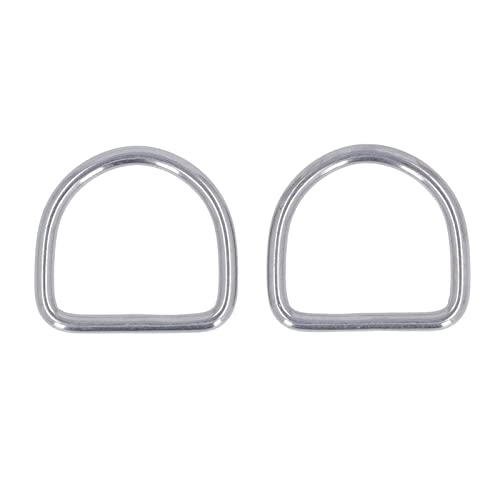 10 Pçs D Fivela Aço Inoxidável Anel Meio Redondo Acessório Sem Costura para Barco (40 * 37 * 5MM)