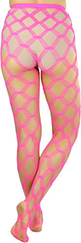 ToBeInStyle Women's Huge Net Diamond Shape Pantyhose Stockings3