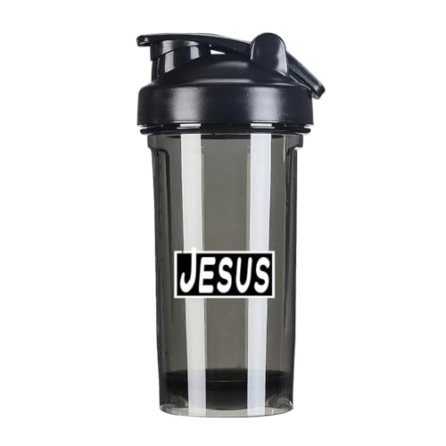 Jesus Christian 18 Ounce Shaker Cup,Fashion Theme Pattern Shaker Bottle Leak-proof Workout Shake Bottles 500ML/18 oz Perfect for Pre Workout-3-1