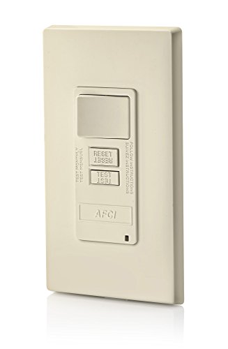 Image of Leviton AFCI /Switch Combination, 15 Amp, Self Test, LED Indicator Light, AFSW1-T, Light Almond