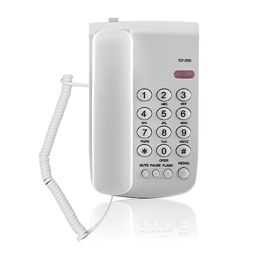 Teléfono Cableado Fiarfiar TCF-2000 Negro para Oficina miniatura 6
