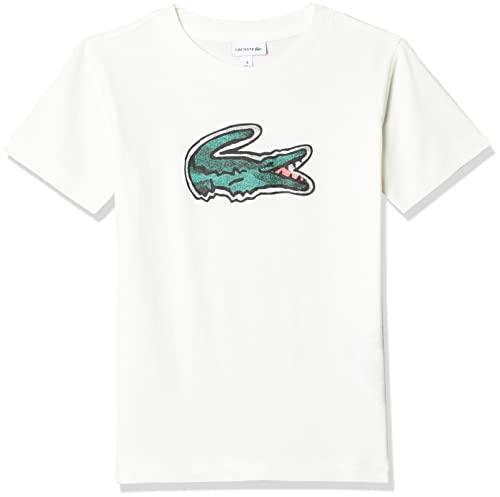 Camiseta, Lacoste, Infantil, Bege, 6A