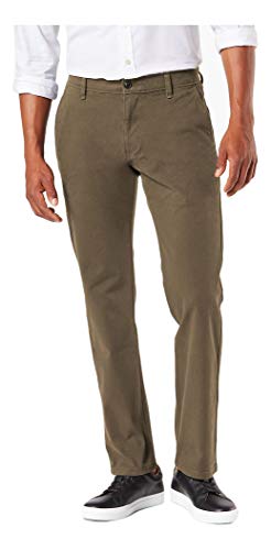 Dockers Men's Straight Fit Ultimate Chino with Smart 360 Flex (Regular and Big & Tall), Leather, 33W x 32L