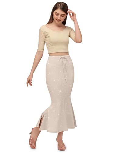 Image of Mehrang Stretchable Shimmer Saree Shapewear Petticoat for Women, Skirts for Women,Shape Wear Dress for Saree