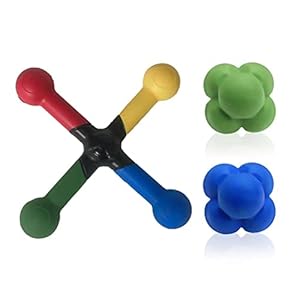 LIANGLIDE Reaction Catch Trainer and Reaction Ball 3pc Kit for Improving Hand-Eye Coordination & Speed – Great for…