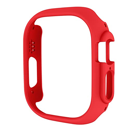 Coque de montre pour Apple Watch 8 anti-rayure en PC rigide rouge