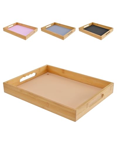 Bamboo Serving and Decorative Ottoman Tray