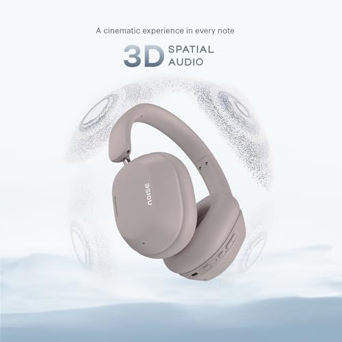 Image of Noise Airwave Max 5 Wireless Over-Ear Headphones with Adaptive Hybrid ANC (up to 50dB), HFA Tech, 80H Playtime, Dual Pairing(Mauve Haze)