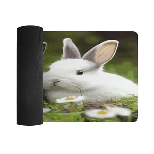 Two Little Cute Rabbits Desk Pad con Base de Goma miniatura 3