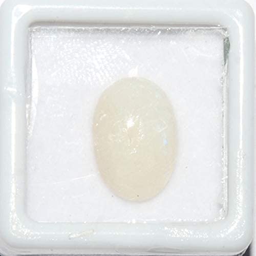 Pierre précieuse de lune laiteuse naturelle 9 carats, le cadeau idéal certifié - 2