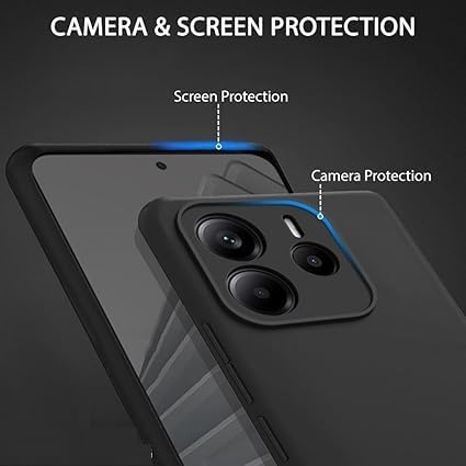 Image of Designerz hub Redmi Note 14 SE 5G Back Cover | Soft Silicone Slim Back Case Cover for Redmi Note 14 SE 5G- Black