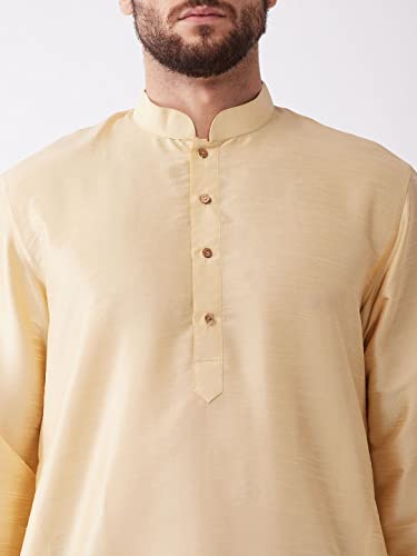 Image of VASTRAMAY Men's Silk Blend Printed Kurta And Dhoti Set Vasmk001Ndtmother