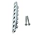 Dopro Guitar Bridge String Thru Body Ferrule Plate Guitar String Ferrules Plate String Bushing Plate for Electric Guitar Chrome