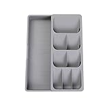 Welhan IT9R Organizador de Cutlery y Spoon Gris, Acrílico