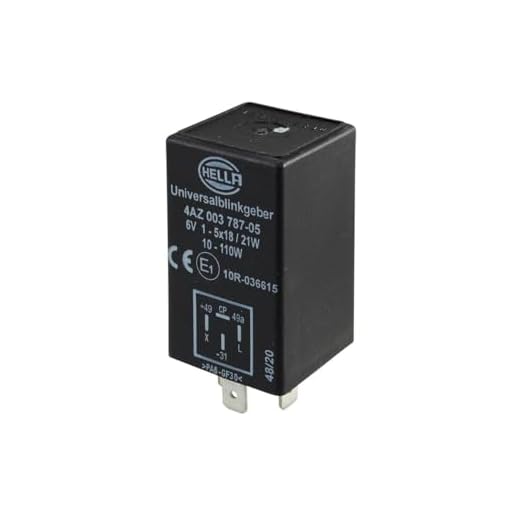 HELLA 4AZ 003 787-051 Blinkgeber - 6V - 4-polig - Anbau/gesteckt - elektronisch - mit Halter