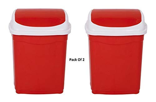 ARISTO Small Plastic Swing Dustbin,9 LTR (Red) Pack of 2 (B07FF233WH) Amazon Price History, Amazon Price Tracker