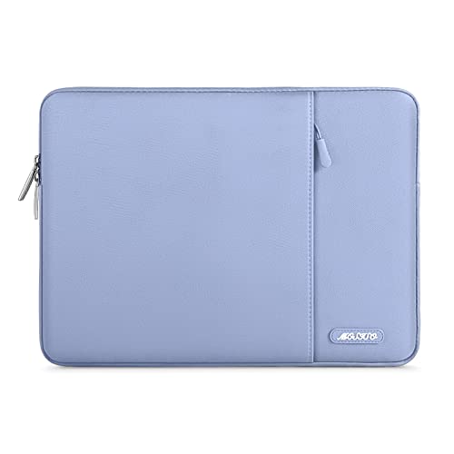 Image of MOSISO Laptop Case 13 inch, 13 inch Laptop Sleeve Compatible with MacBook Air M4 M3 M2 M1 2025-2018 / Pro M2 M1 2025-2016, Polyester Vertical Computer Sleeve Bag with Pocket, Pastel Blue