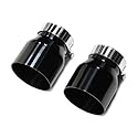 Kompatibel mit BMW F20 F21 F22 F23 F30 F31 F32 F33 F36 M235i M240i M135i M140i M335i M340i M435i M440i 2020+ 2 Stück Auspuffendschalldämpfer(Black)