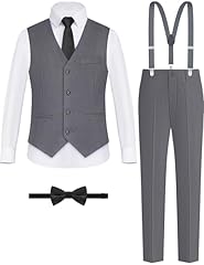 Dark Gray Vest Set