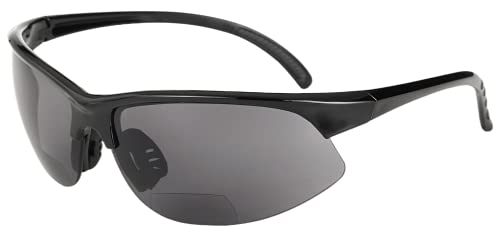 Juicyorange Mens Sunglasses With Bifocal Reading Lens Half Rim Sports Fashion (Black, 3.0) #TOP1