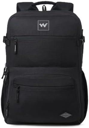 Wildcraft Drifter 45 Laptop Backpack With RainCover for Man & Women, 45L Ideal bags for men Office use/School/College Boys and Girls, 4 Compartment Bag, Black