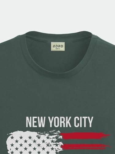 Image of ADRO Men's 100% Cotton Regular Fit T-Shirt
