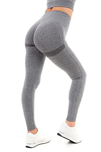 M17 Womens Ladies Leggings Sports Athletics Yoga Solid Marl with Bum Lift Compression High Waisted Pants - Large, Charcoal Grey M17 Womens Ladies Leggings Sports Athletics Yoga Solid Marl with Bum Lift Compression High Waisted Pants - Large, Charcoal Grey