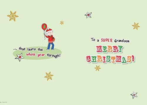 Christmas Card Grandson - 9 x 6 inches - Regal Publishing