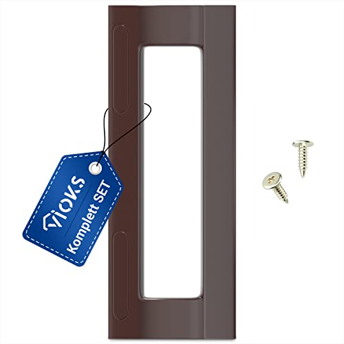 VIOKS Tirador para frigorífico universal 200 x 70 x 25 mm y mango de puerta marrón con distancia de fijación: 84 – 160 mm