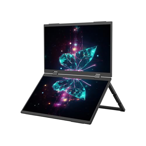 Bettdow Monitor Portátil Dobrável Duplo 15,6" Full HD