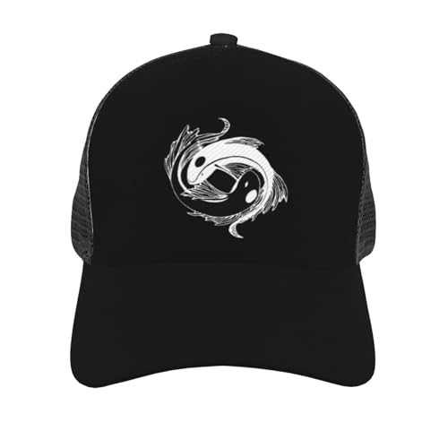 Yin and Yang Koi Fish Mesh Baseball Cap - Classic Adjustable Peaked Cap, Trucker Hat for Men and Women2