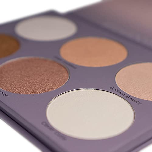 Shany Brilliant Beauty 6-Color Highlighter Palette - Six Long-Lasting And Illuminating Face Powders To Enhance All Skin Tones #TOP7