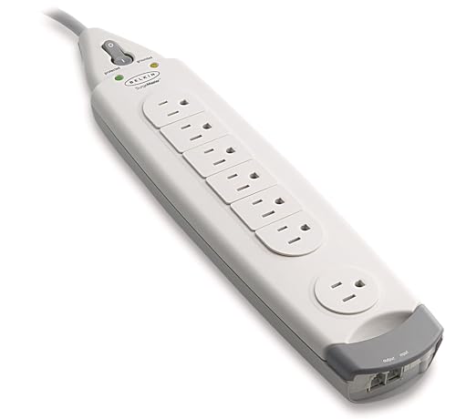 Belkin 7-Outlet SurgeMaster Home Series Power Strip Surge Protector with 12ft Cord, 1060 Joules, White by Belkin - Used condition - US$19.13