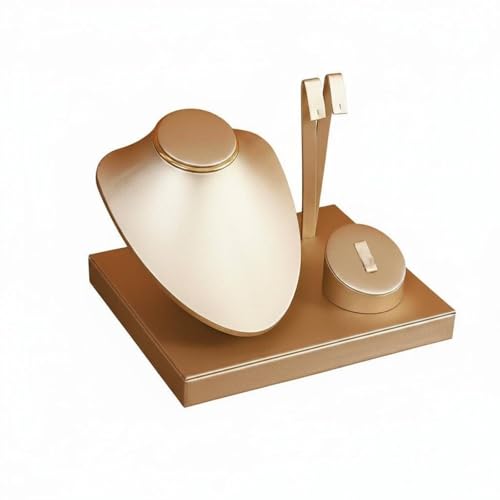 Baoblaze Présentoir Bijoux Support Collier Plateau Bagues Présentoir Accessoires Matière Cuir Synthétique Organisation Pratique Adapté aux Vitrines...
