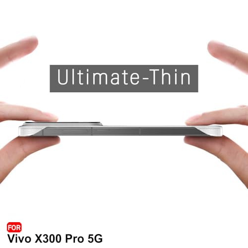 Image of TheGiftKart Hybrid Ultimate Slim Back Case Cover for Vivo X300 Pro 5G | Lightweight Profile | Hard Back Case Cover for Vivo X300 Pro 5G (PC & TPU, Metal Camera Ring, Leather Texture Finish, Grey)