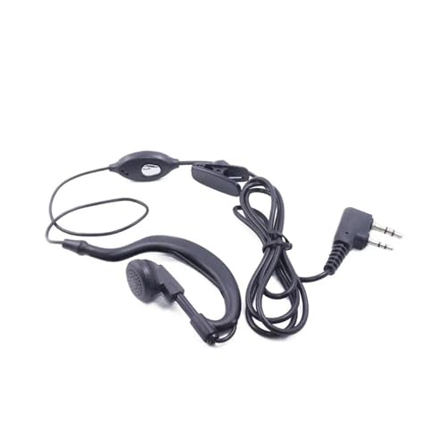 VISIYUBL Compatible for Auriculares Baofeng de 2 Pines for Puerto K, micrófono PTT, Auriculares, Auriculares compatibles for walkie Talkie ksun UV-5R, UV-5RE, BF-R3, UV-S9 Plus, BF-888S
