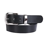 Col. Littleton Leather Adjustable No.4 Belt with Nickel Buckle | X-Large/Black